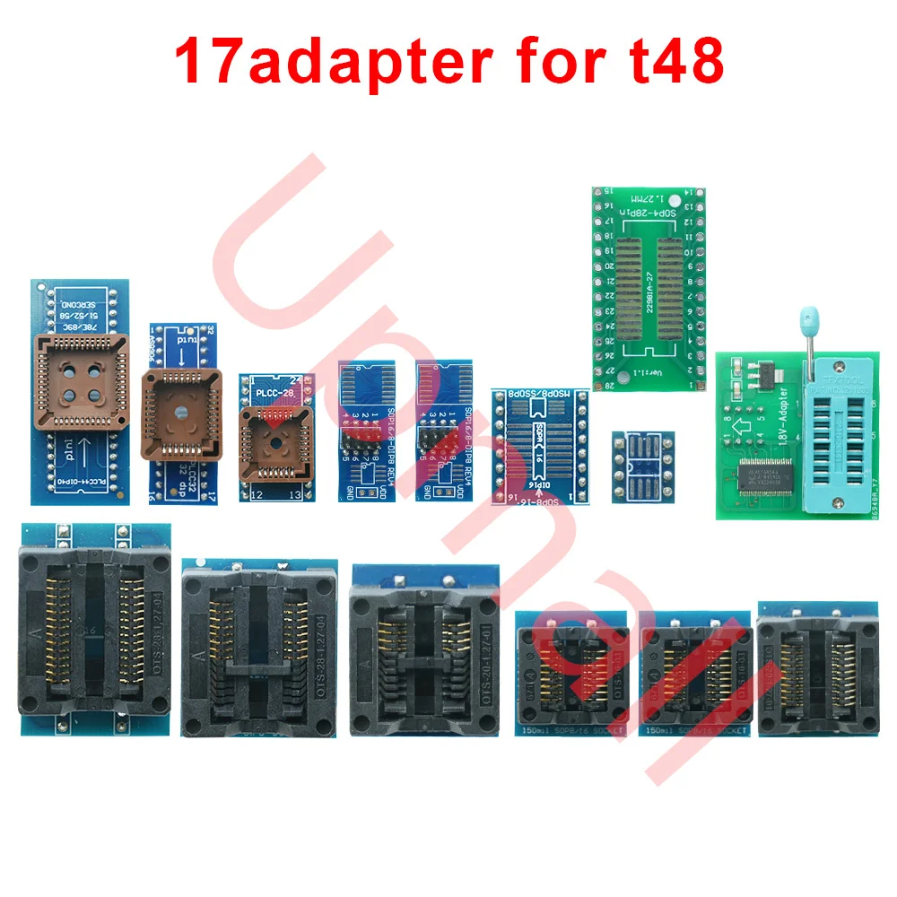 Original T48 Full programmer For EPROM T48 [TL866-3G] 17adapter Programmer with 30/27/17/12/5/4 adapter Better Than TL866II Plus