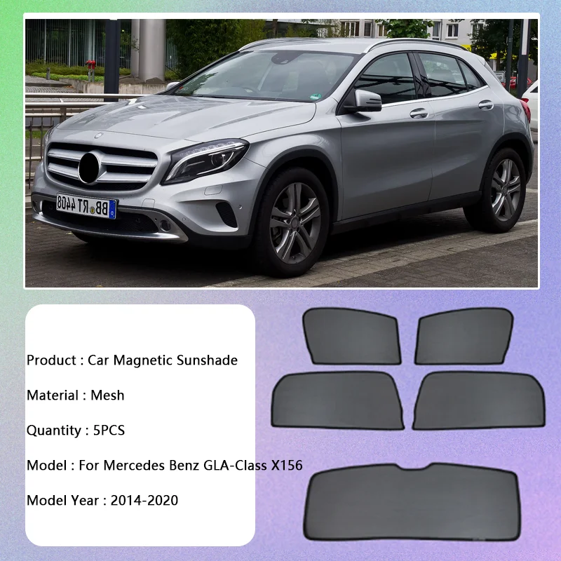 For Mercedes Benz GLA-Class X156 2014~2020 Magnetic Sunshade blocking Curtain Privacy Shading Sunshade Visor Car Auto Accessorie