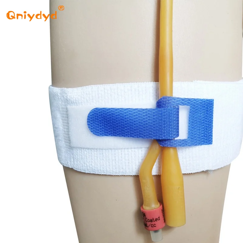 Catheter Holder Blue Velcro Elastic Band 5*60cm Urine Bag Strap Drainage Belt Leggings Urine Bag Leggings Fixing Strap