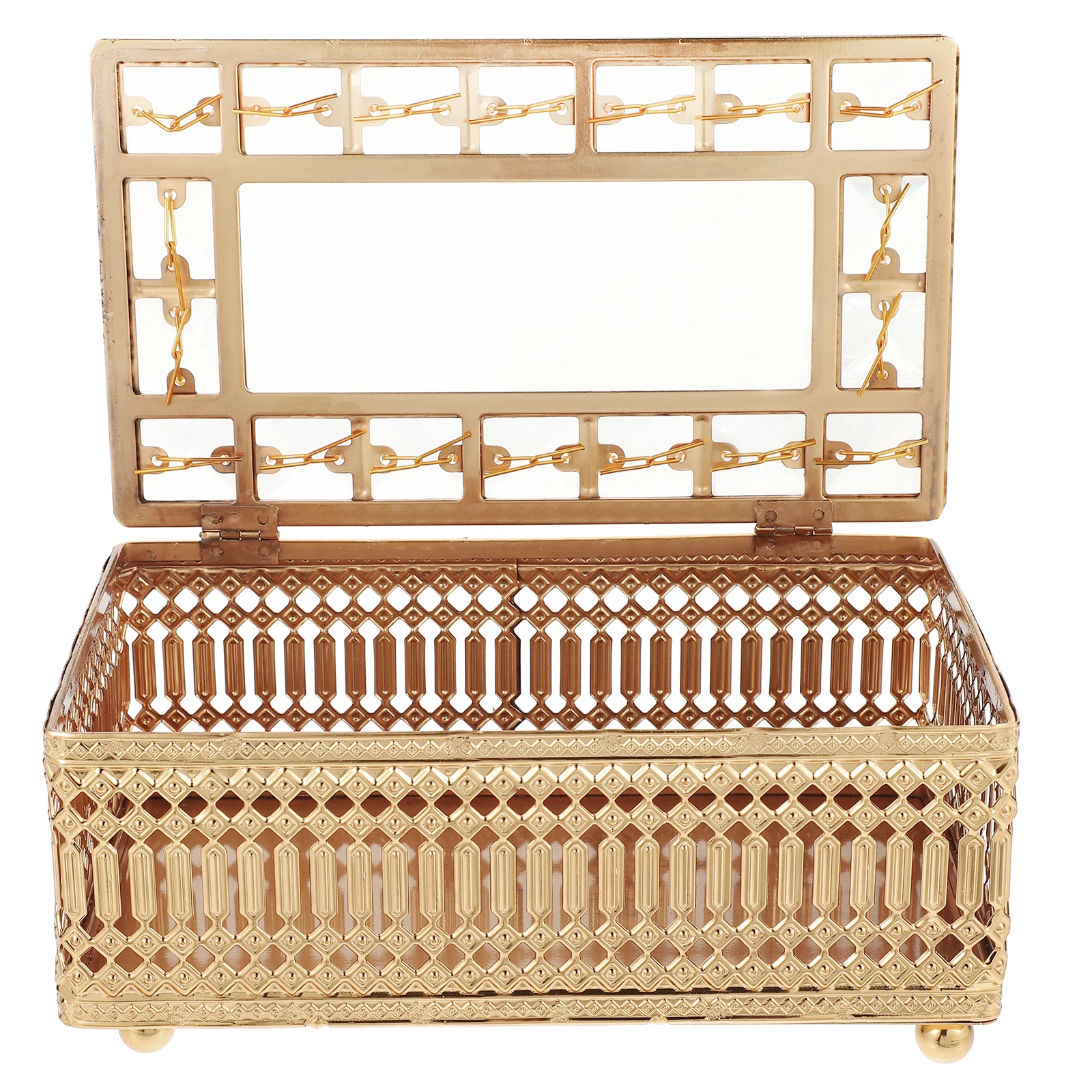 

Gold-plated Crystal Carton Napkin Dispenser Countertop Paper Towel Case Storage Holder Tissue European Style Cover Retro Decor