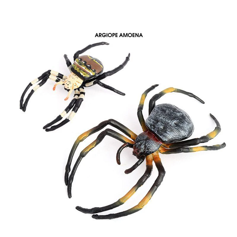 Modelo de Animal de simulación de insectos para niños, araña dorada, juguetes de broma de Halloween, Juguetes Educativos de ciencia cognitiva, regalos para niños