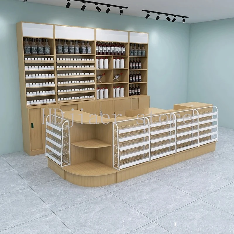 

Combined Cashier Desk and Cigarette - Wine Cabinet / Cigarette - Wine Display Cabinet with Cashier Counter