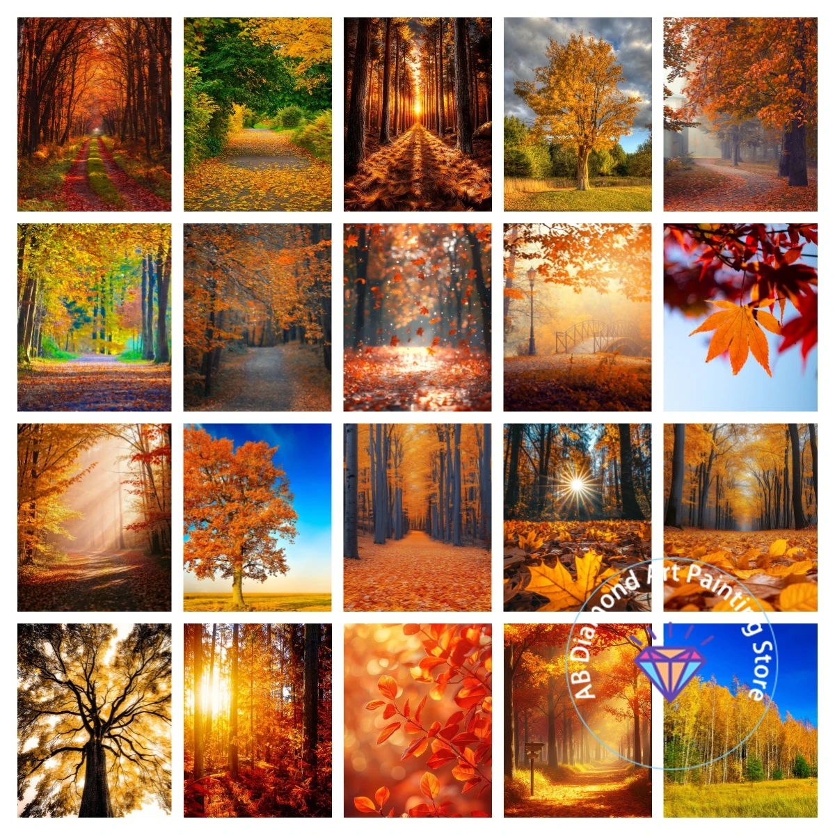 

Fresh Healing Autumn Leaf AB Diamond Painting Kit 5D DIY Diamond Embroidery Cross Embroidery Handmade Art Gift Home Decoration