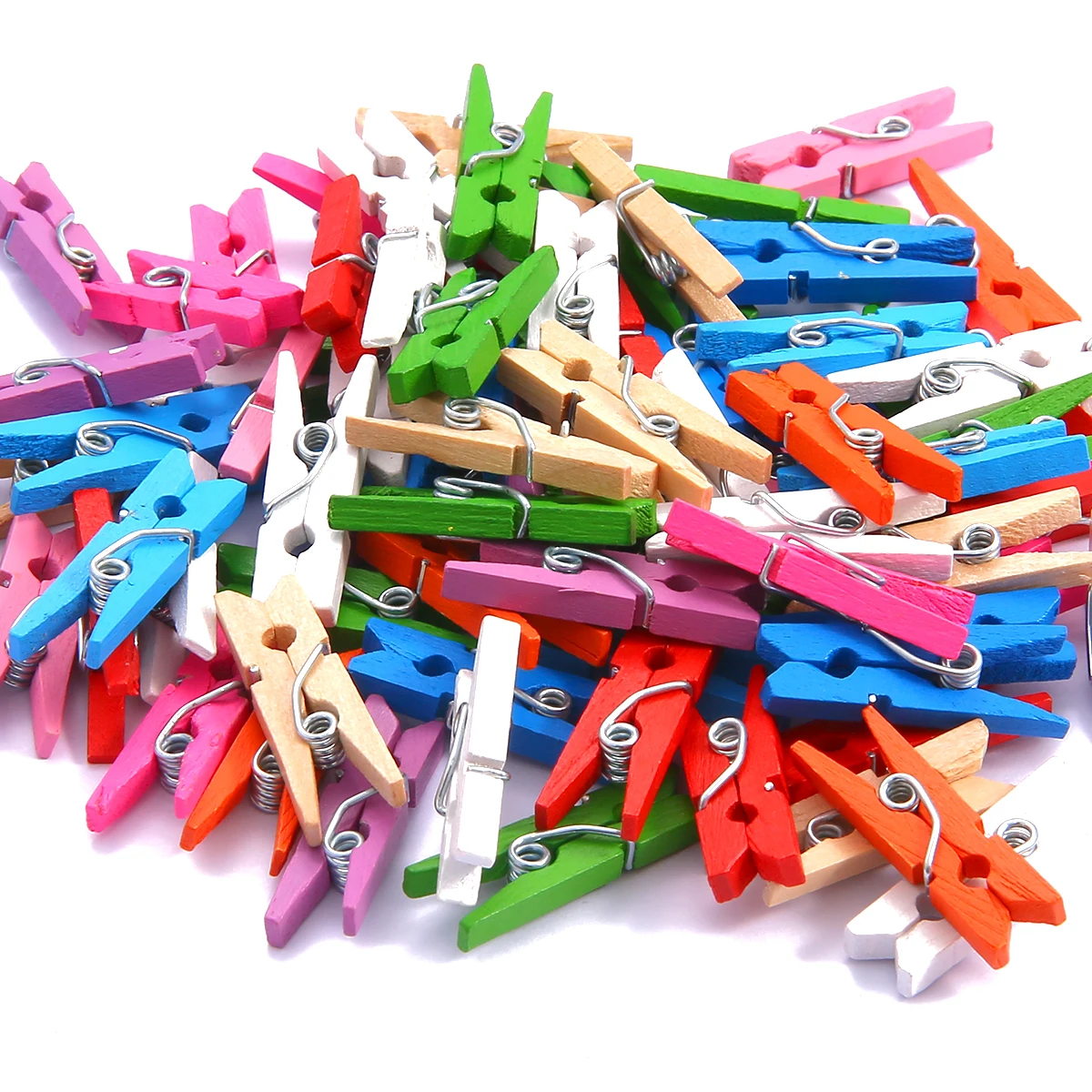 

20-50Pcs 25/35/45mm Multicolor Natural Wooden Clips Photo Clip Memo Paper Pegs Clothespin Wedding Party DIY Craft Decor Supplies