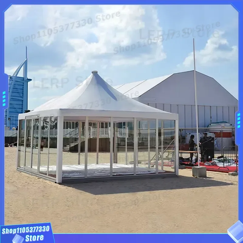 Backyard Tent Marquee Glass Wall Tent Canopy 20x20 Tent Heavy Duty for Backyard