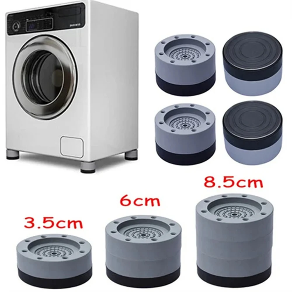 2/4Pcs Washing Machine Anti Vibration Pads Lifting Rubber Feet Anti Slip Mute Furniture Leveler Universal Dampers Fixed Base