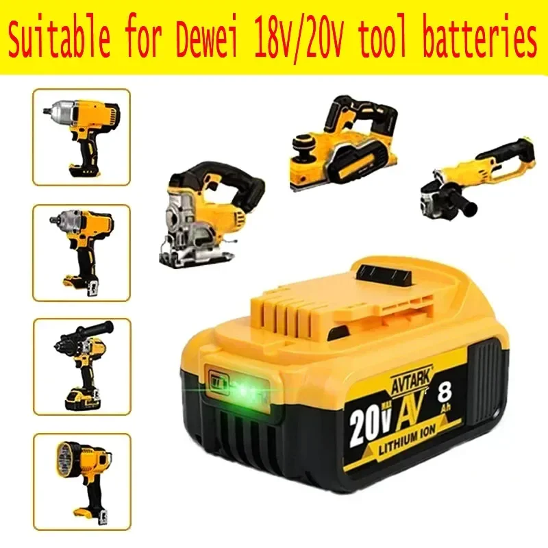 

Original DCB200 20V 8000mAh Lithium Replacement Battery For Dewalt 18V DCB184 DCB200 DCB182 DCB180 DCB181 DCB182 DCB201 DCB206