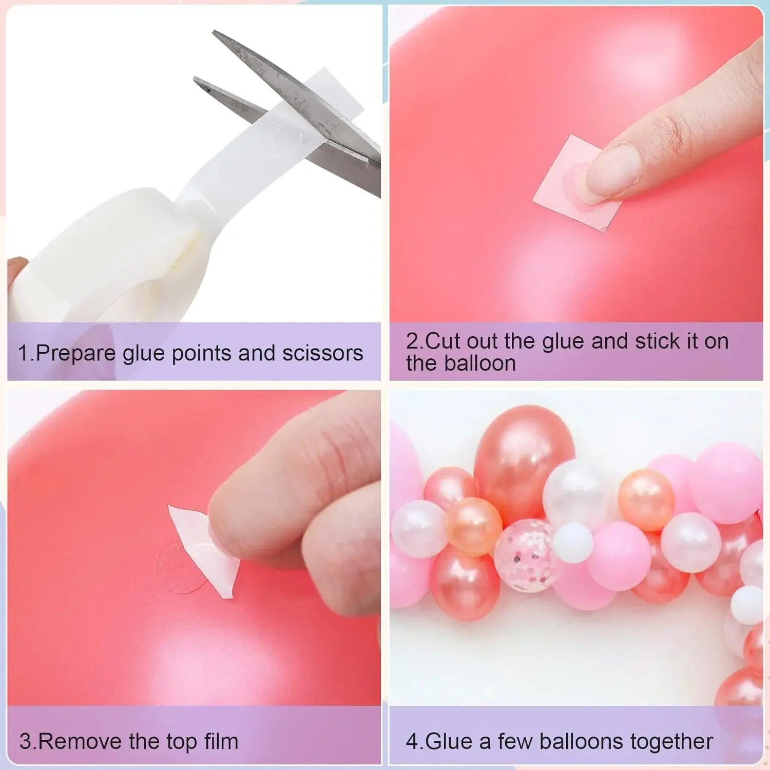 80pcs Double-sided Adhesive Dots Transparent Removable Balloon Adhesive Tape Glue For DIY Wedding Birthday Party Decor