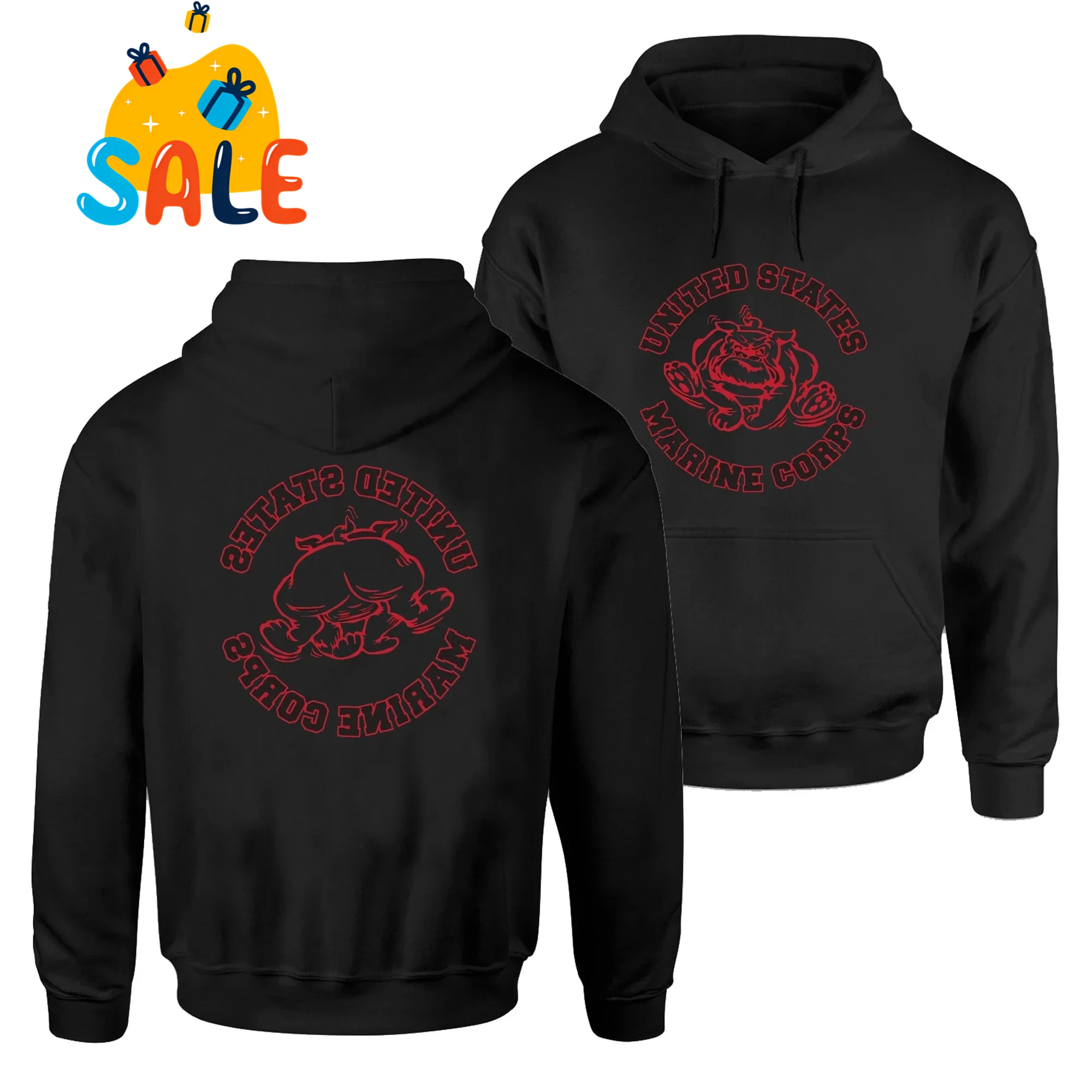 قوات مشاة البحرية الأمريكية البلدغ القلق القديم Grunt كنزة قطيفة جديد 100% قطن مريح عادية رجالي بلوزات موضة الشارع الشهير #1