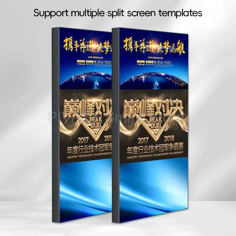 شاشة تلفزيون ذكية كبيرة مقاس 32 40 43 بوصة معلقة لعرض الإعلانات المكتبية شاشة صب لاسلكية LED عالية الوضوح