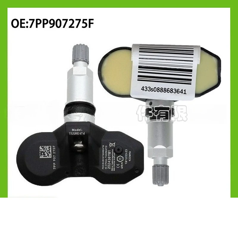

7PP907275F 1/4pcs TPMS Tire Pressure Monitor Sensor For Audi A4 A6 A8 Q7 R8 RS4 RS7 S4 S6 S8 2000-2018 for Porsche FOR VW