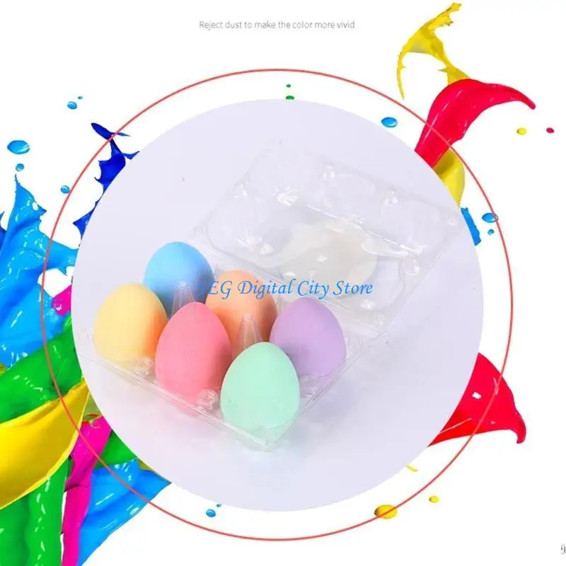 U75B 6-Count Colored Adjustable Dustless Chalk Pen Sets Washable Reusable for School