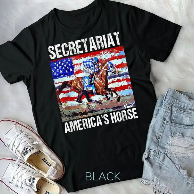 

Футболка с изображением лошади Secretariat America, футболка унисекс