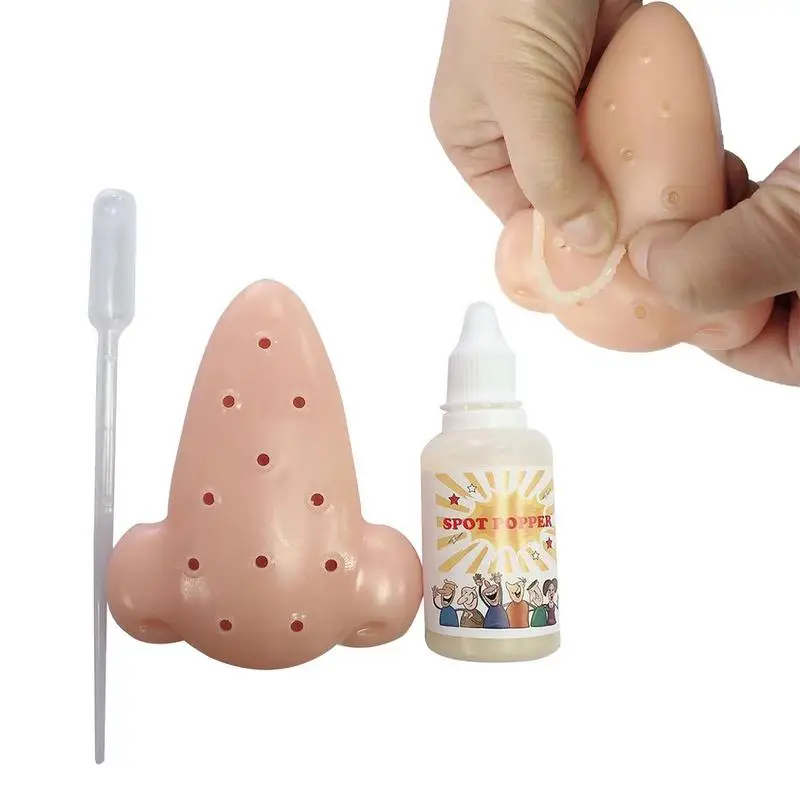 New Nose Pimple Popping Popper Anti Stress Funny Remover Stop Squeeze Acne Anti Stress Novelty Toy For Kid Adult