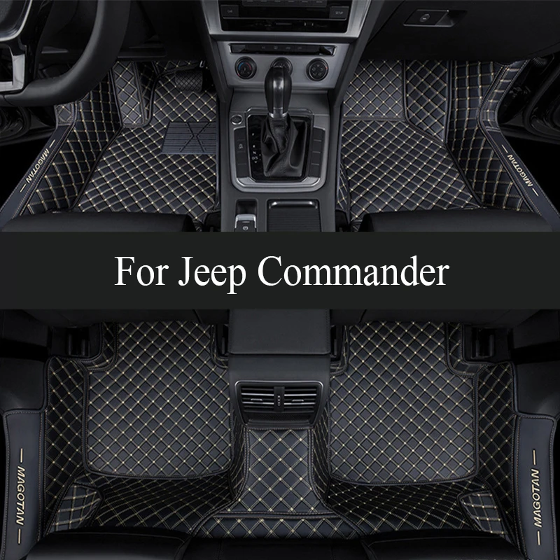 

Car Floor Mats For Jeep Commander XK 2006~2010 Rug Carpet Anti Dirty Pads Leather Mat Set Interior Parts Car trunk mat 5 Seat