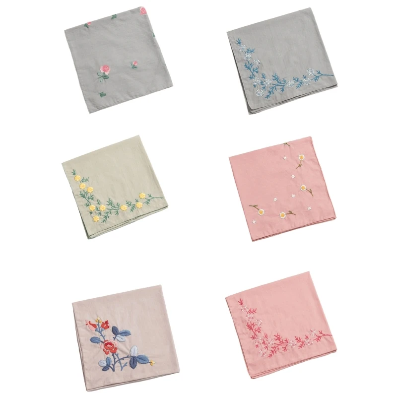 Bộ thêu Hankies DIY với Bộ sợi có hoa văn dành cho người lớn và trẻ