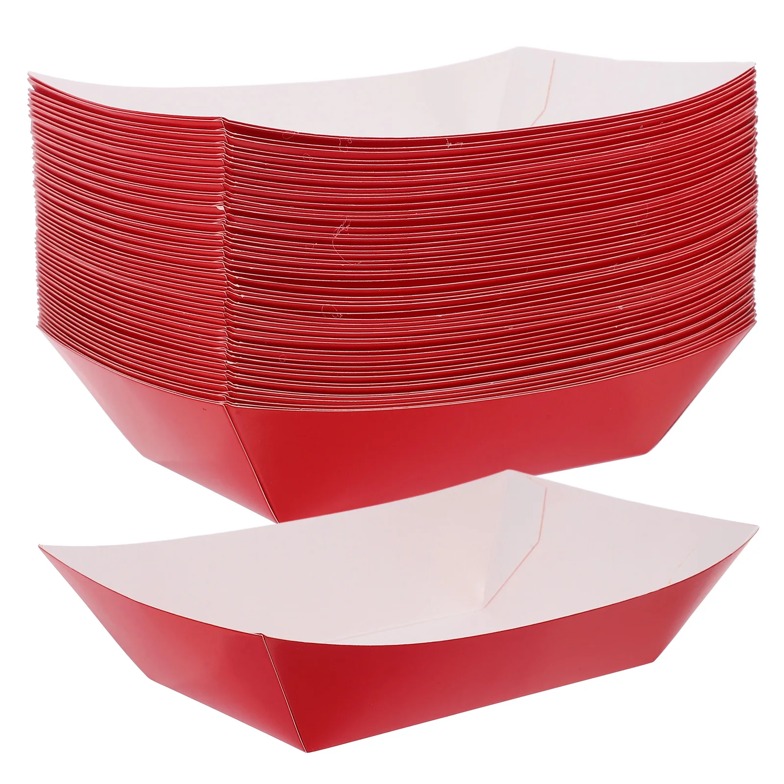

50 PCS Snack Box Bbq Food Tray Disposable Ship Type Boat Boats Paper Carnival Themed Party Decorations