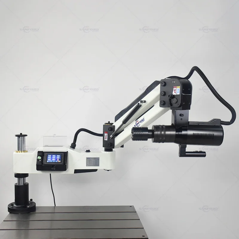 Flexible Arm Automatic Tapping Screws M16 M24 M36 M42 M48 Electric Threading Machine Touch Screen 220V 50HZ With CE
