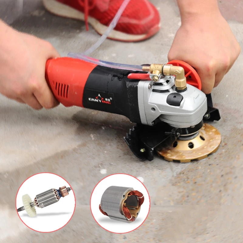 1400w Electric Polisher Marble Granite Wet Stone Polishing Machine Grinder Hand Grinder Water Grinder Polishing Pad Power Tool