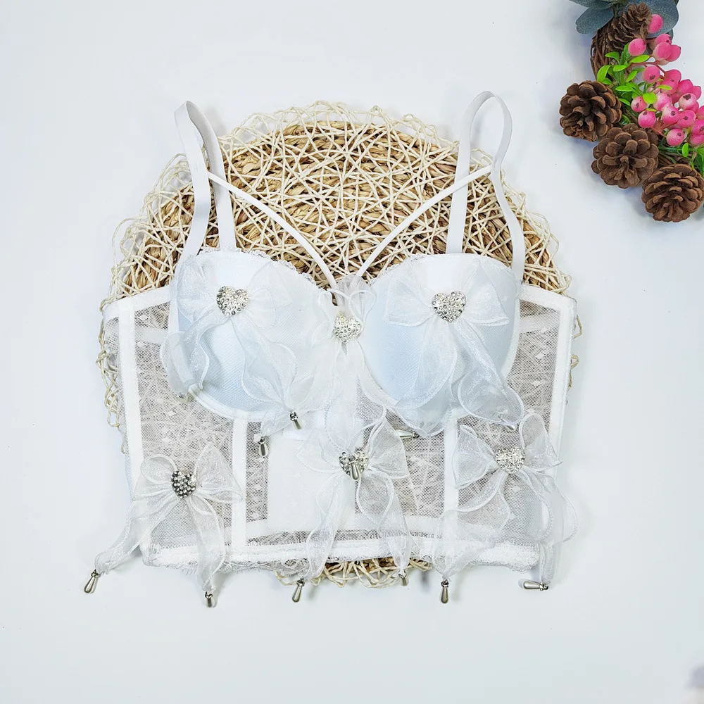 تي شيرت مثير Hotsweet تانك القمم ملابس النساء Y2k بلايز ملابس عصرية عتيقة قميص مشد ملابس الشارع الشهير نادي الحفلات عرض مسرحي كاميس #4