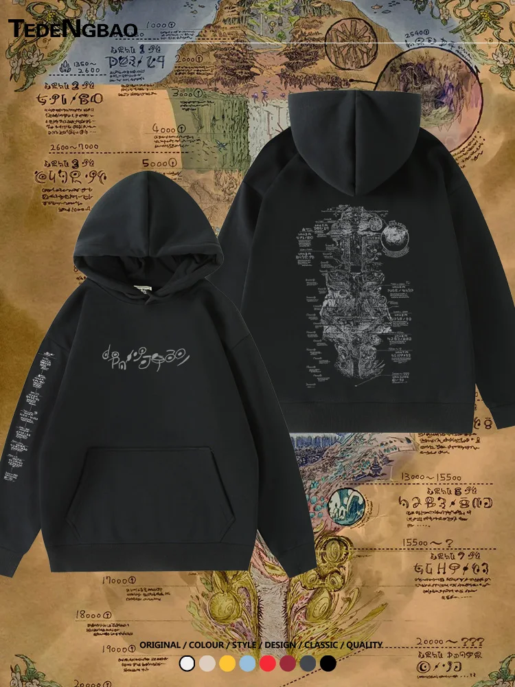 

Толстовка с капюшоном Abyss Animation Gold Country under the Sun, на флисовой подкладке, в стиле аниме, повседневная, свободного кроя, с длинными рукавами, молодежная, модная