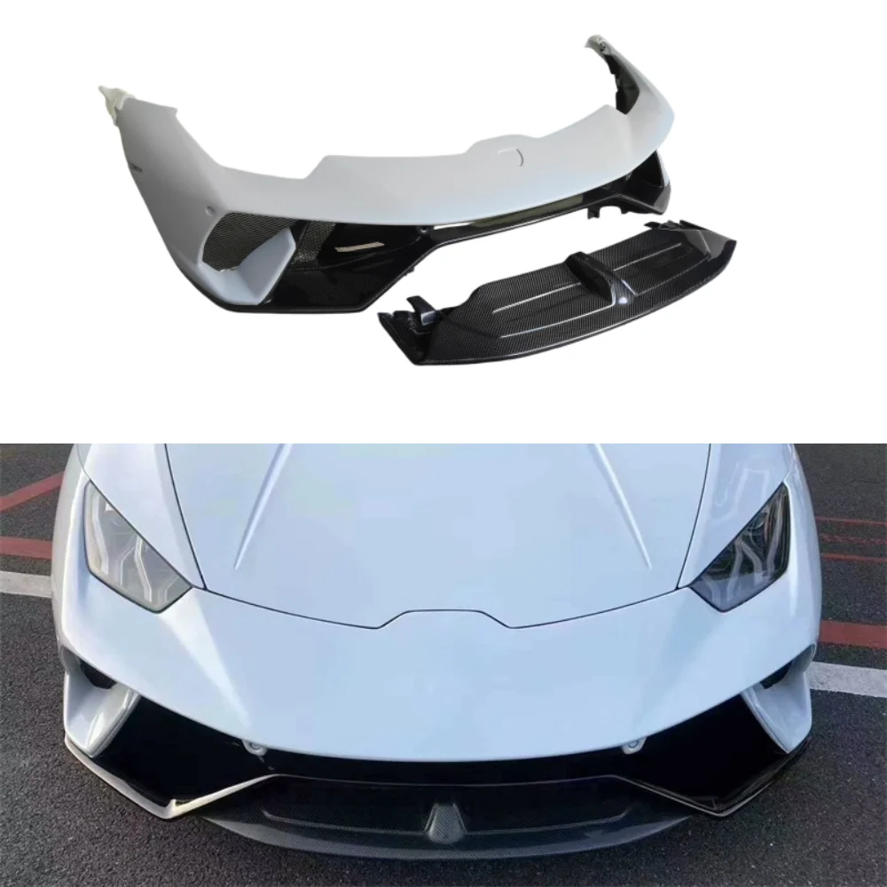 P-style Resin Primer+carbon Fiber Front Bumper Body Kit for Lamborghini Huracan LP610 Upgrade Car Upgrade Kit