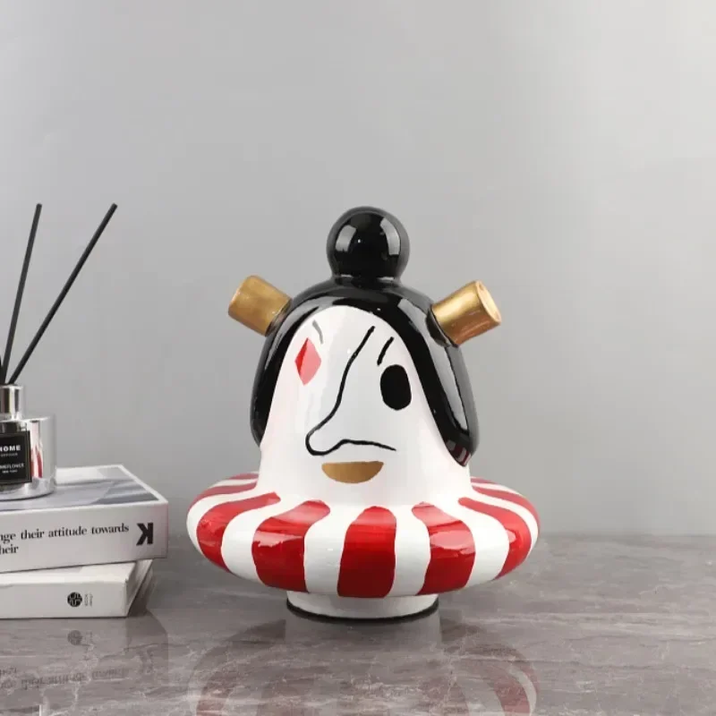 Resin Modern Simple Cartoon Moulding Figurines Abstraction Style Crafts Living Room Bedroom Entrance Figurines Home Decoration