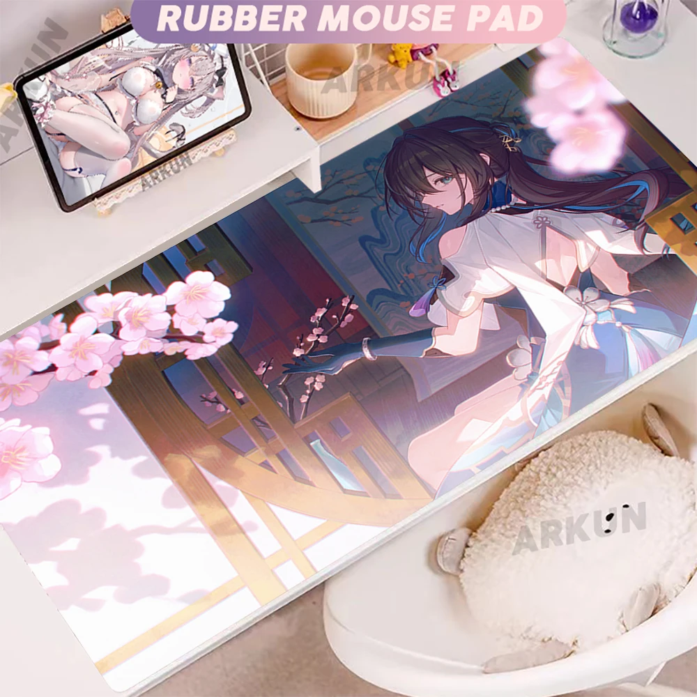 

Xxl Hot Girl Kawaii Ruan Mei Fashion Honkai Star Rail Gaming Mouse Pad 90x40 Keyboard Gamer Play Desk Computer Office Anime Mat