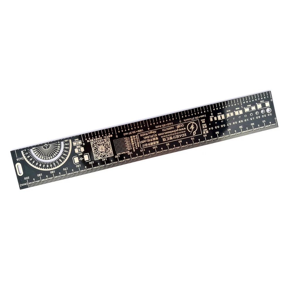 10 pcs Multifunctional PCB Ruler EDA Measuring Tool High Precision Protractor 20CM Black