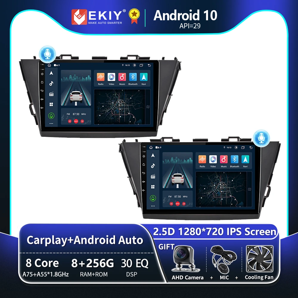 EKIY T8 For Toyota Prius V Plus Alpha 2012 - 2015 Car Radio Multimedia Video Player Navigation GPS Android Carplay Auto No 2Din