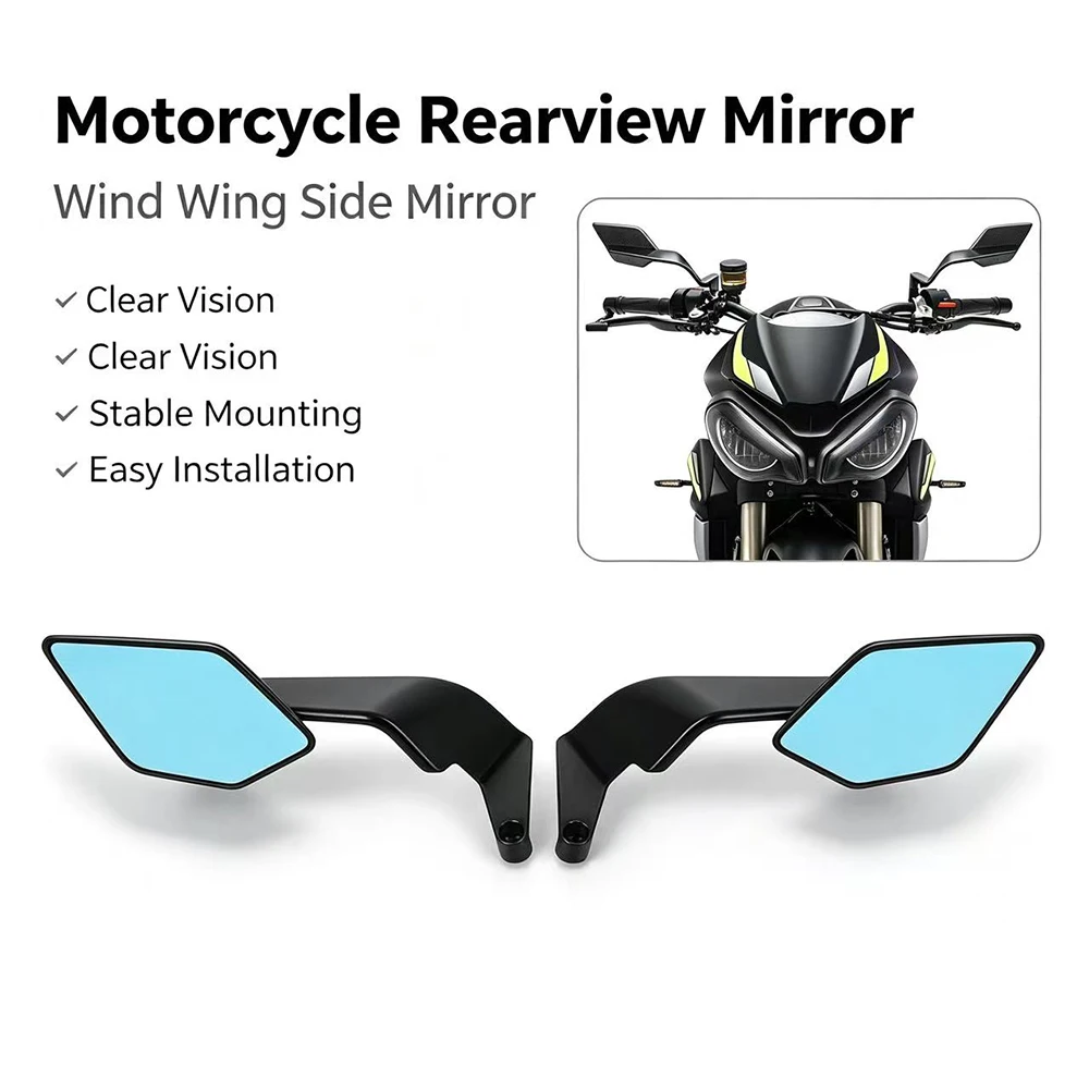 For Street Triple RS S R Motorcycle Mirrors Stealth max Mirror Kits To Rotate Adjustable Mirrors For Street Triple 765 R 765R