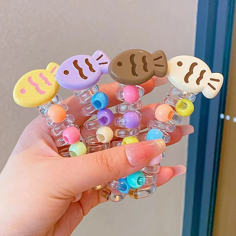 Linha telefônica Faixa de cabelo para mulheres Anel de cabelo criativo Artefato de tecelagem Fio Elástico Elástico Faixa de borracha amarrada na cabeça Moda menina