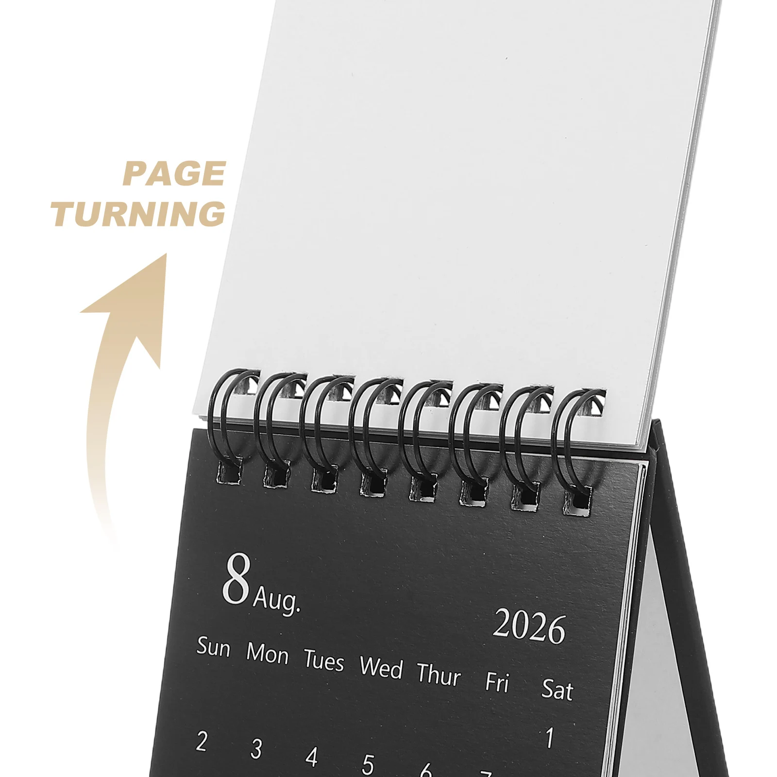 

Настольный календарь на 2026 год, ежемесячный настольный мольберт, ежемесячный блокнот, перевернутый настольный небольшой стоячий перекидной календарь для домашнего офиса, черный