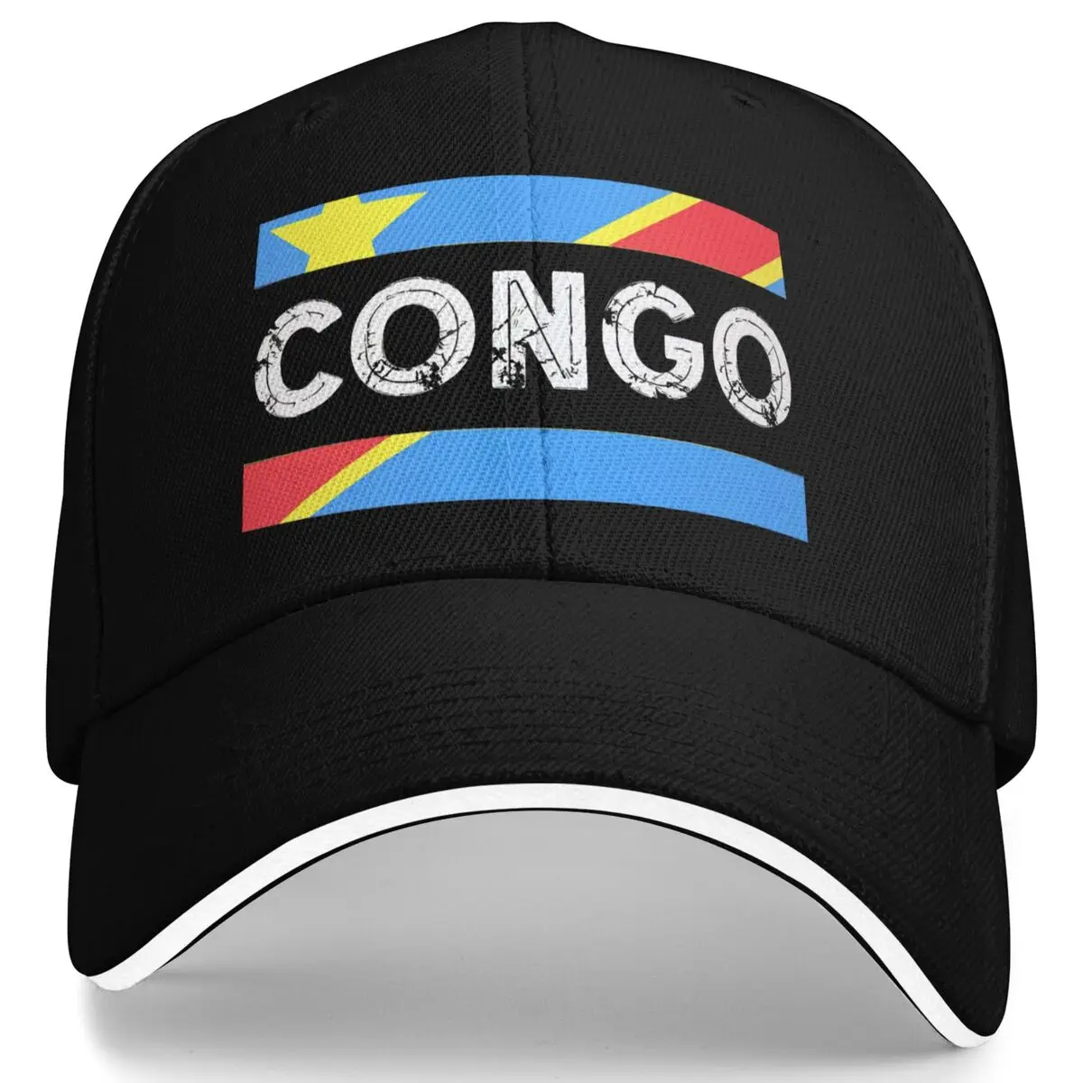Republic Of Congo Casual Baseball Cap Congolese Flag Running Hippie Trucker Hat Summer Breathable Men Women Fashion Baseball Cap