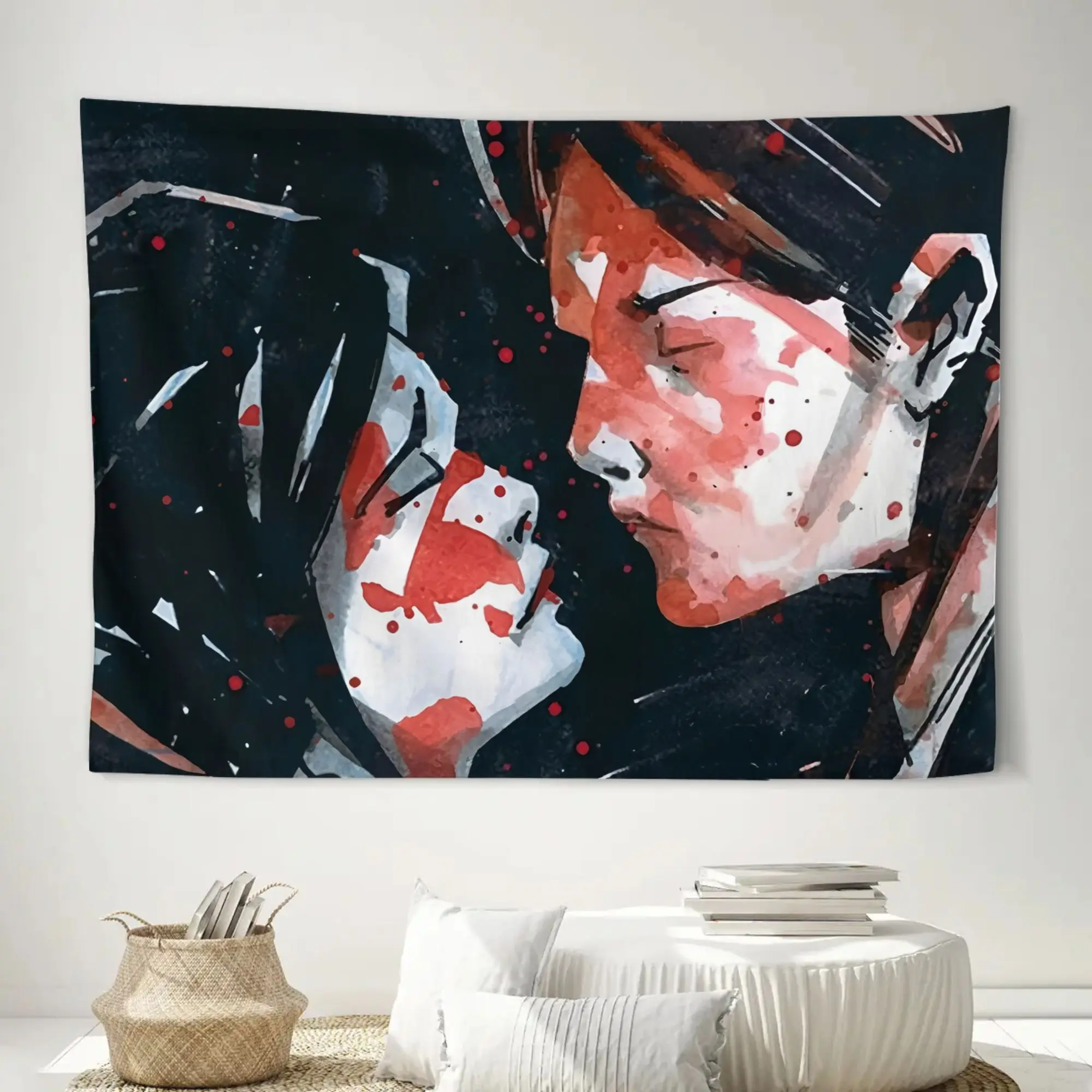 Vintage Abstract Wall Tapestry for Hallways Or Staircase Walls - Adds Depth And Character to Transitional Spaces