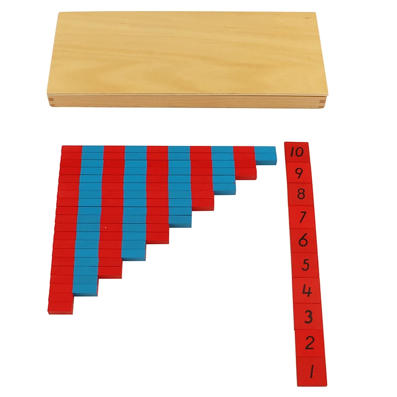 Juguetes Montessori para bebés, materiales de matemáticas de madera, varillas numéricas pequeñas, juegos de rompecabezas preescolares, juguetes de entrenamiento