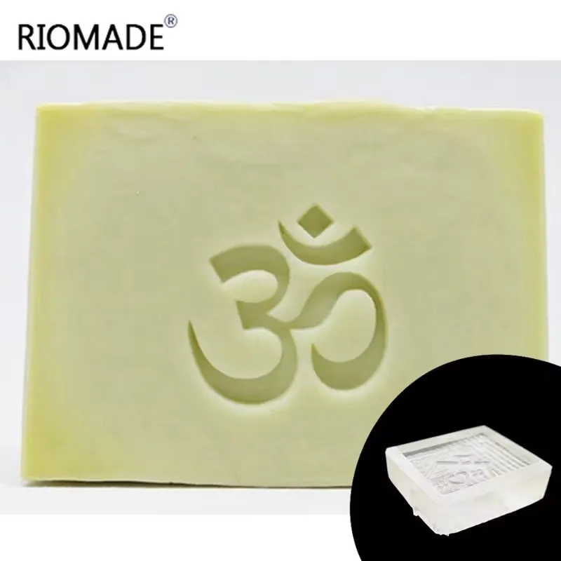 OM Symbol Soap Stamp Acrylic Handmade Personalized Natural Transparent Custom Stamps For Making Soap Chapter With Handle Z0603OM