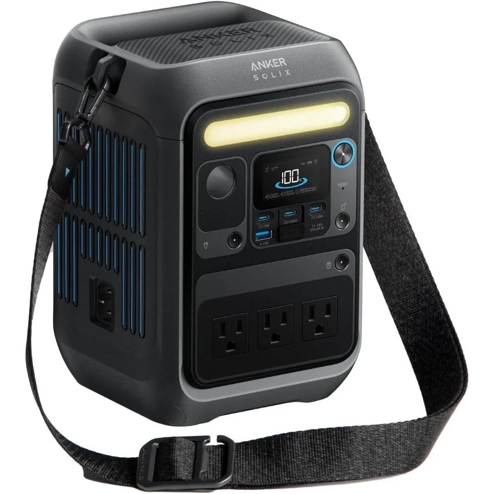 

Anker SOLIX C200X: 230.4Wh LiFePO4 Portable Power Station with 300W Solar Output and 140W Dual-Way Quick Charging