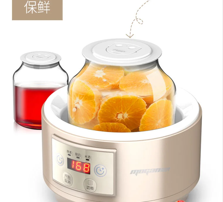 Yogurt Machine chinahealthmaker 2L Household big home Fermentation Machine Auto Enzyme Rice Wine maker 110-220-240V Golden