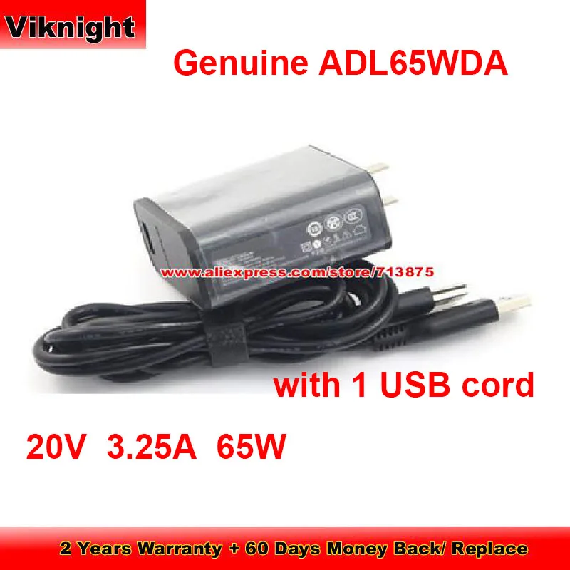 

Genuine US Plug 65W USB Cable 20V 3.25A Adapter Charger for Lenovo YOGA 3 PRO ULTRABOOK 700 CORE I3 I5 3-14 Power Supply