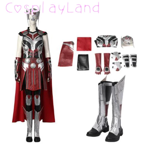 

Halloween Costumes Love and Thunder Cosplay Jane Foster Outfit High Quality Superhero Women Suit Costume With Helmet Boots