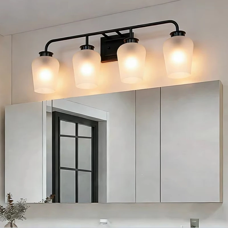 Metal + glass LED lamp body material switch control 2700K living room modern wall lamp dimmable E12 lampshade 1 year 750 hours