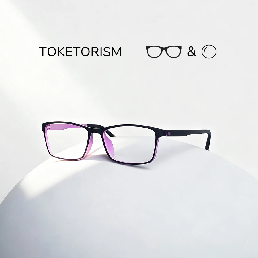 

Toketorism Rectangle Frame Women's Multifocal Progressive Custom Eyeglasses Prescription Glasses
