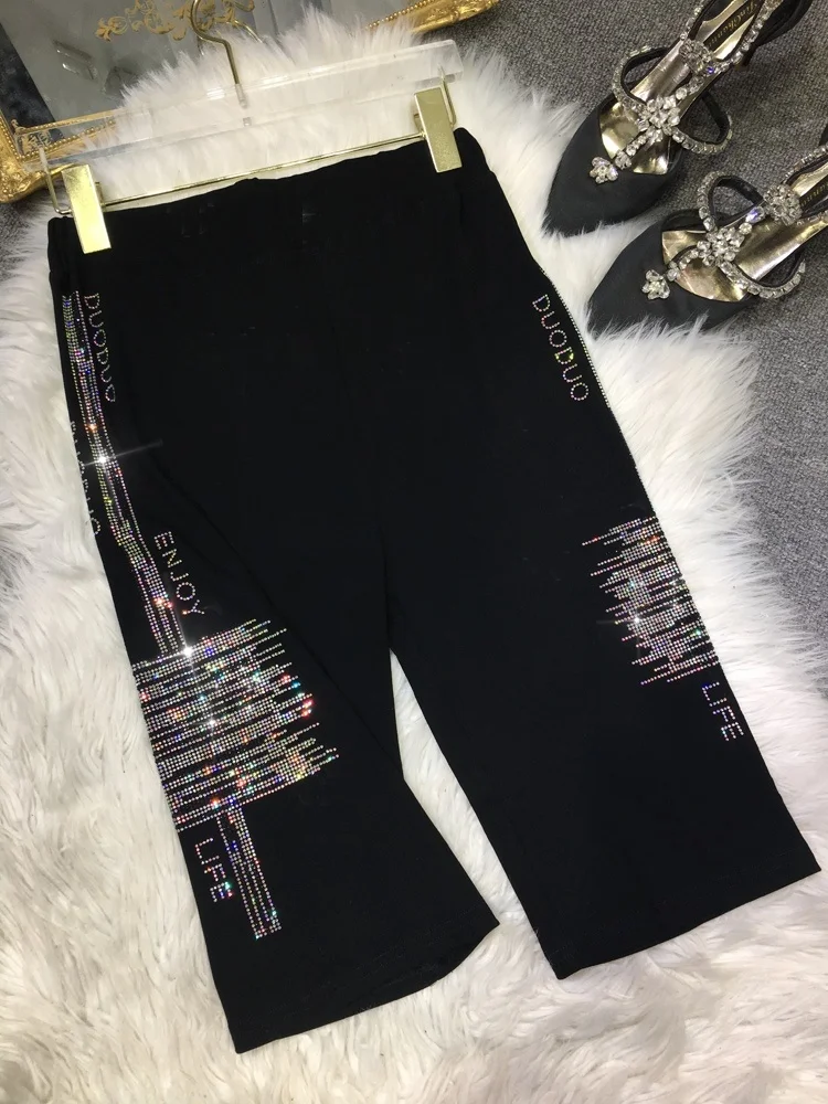 Female Tide Brand Leggings 2023 New Spring Summer Knee-length Bottoming Pants Slimming Streetwear Cropped Trousers