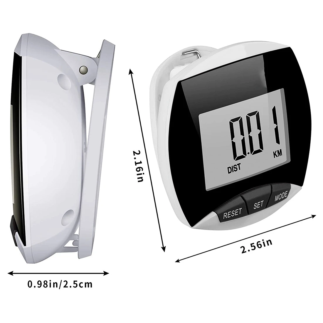 

A45M-Best Pedometer, Simply Operation Walking Running Pedometer With Calories Burned And Steps Counting