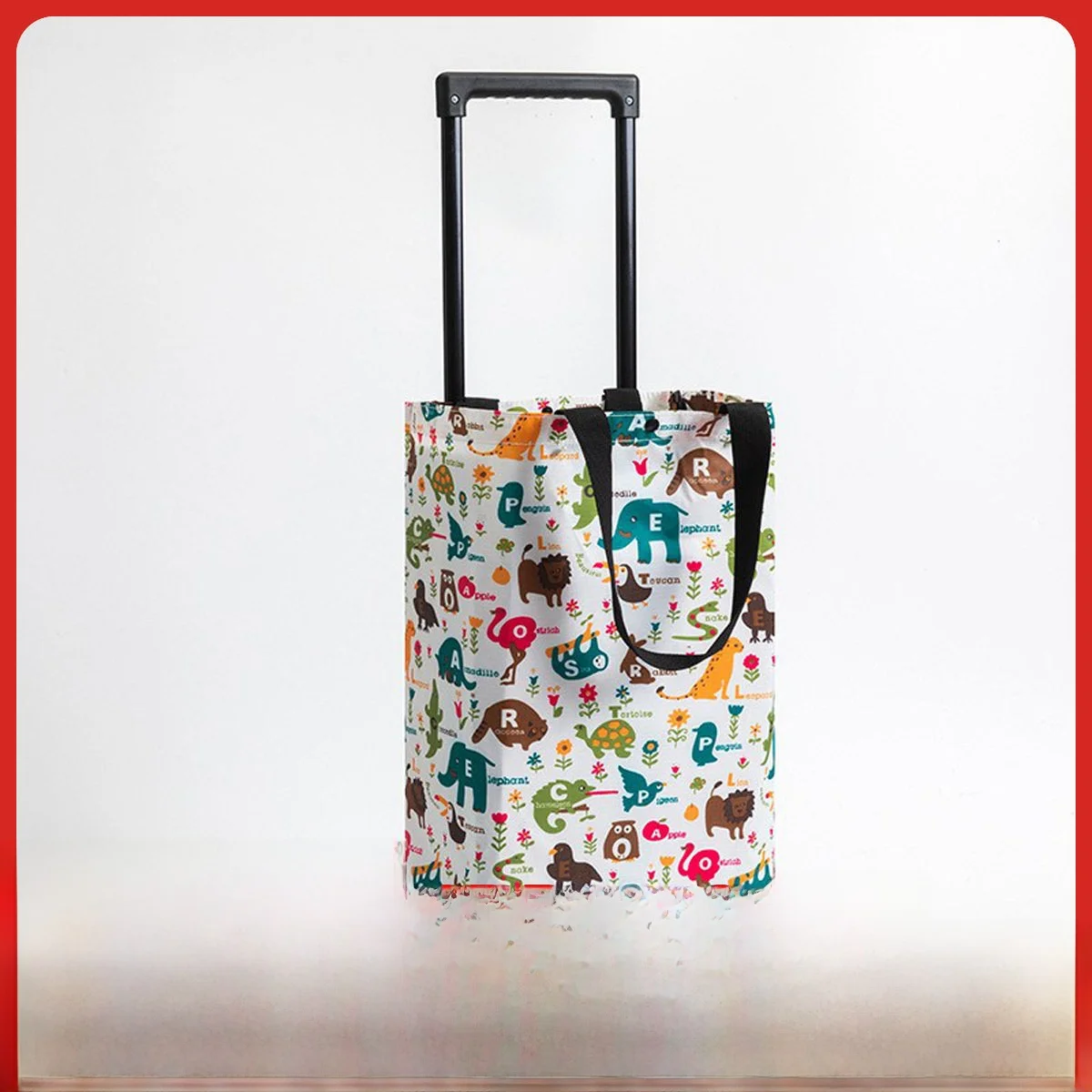 thickened-handle-shopping-cart-portable-vegetable-buying-small-trolley-home-essential-stacking-tow-cart-lightweight-hand-pulling