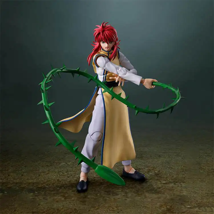 Figuras de Acción Originales de Bandai Sh Figuarts SHF Kurama Yuyu Hakusho, Juguetes Coleccionables de Anime