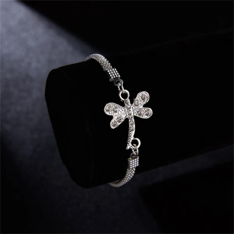 Rhinestone Infinity Bracelet For Women Men 8 Number Shape Pendant Jewelry Charm Blange Couple Bracelets For Lover Friend Gifts