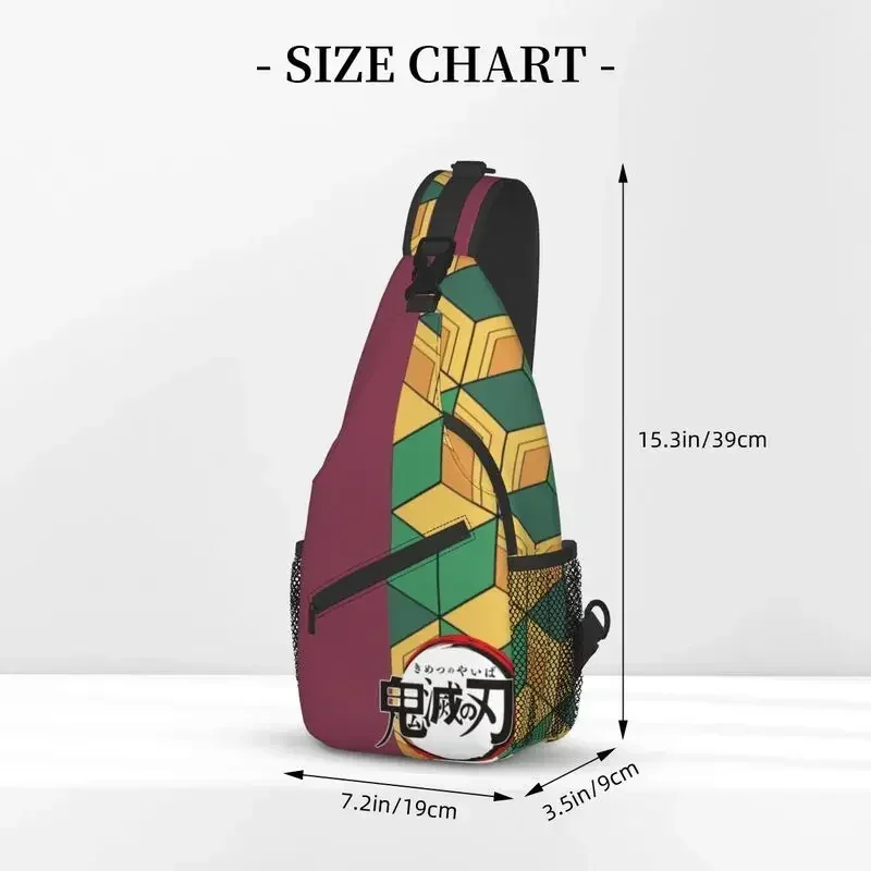 کے لیے Anime Demon Slayer Sling Chest Crossbody Bag Men Casual Kimetsu No Yaiba Shoulder Backpack