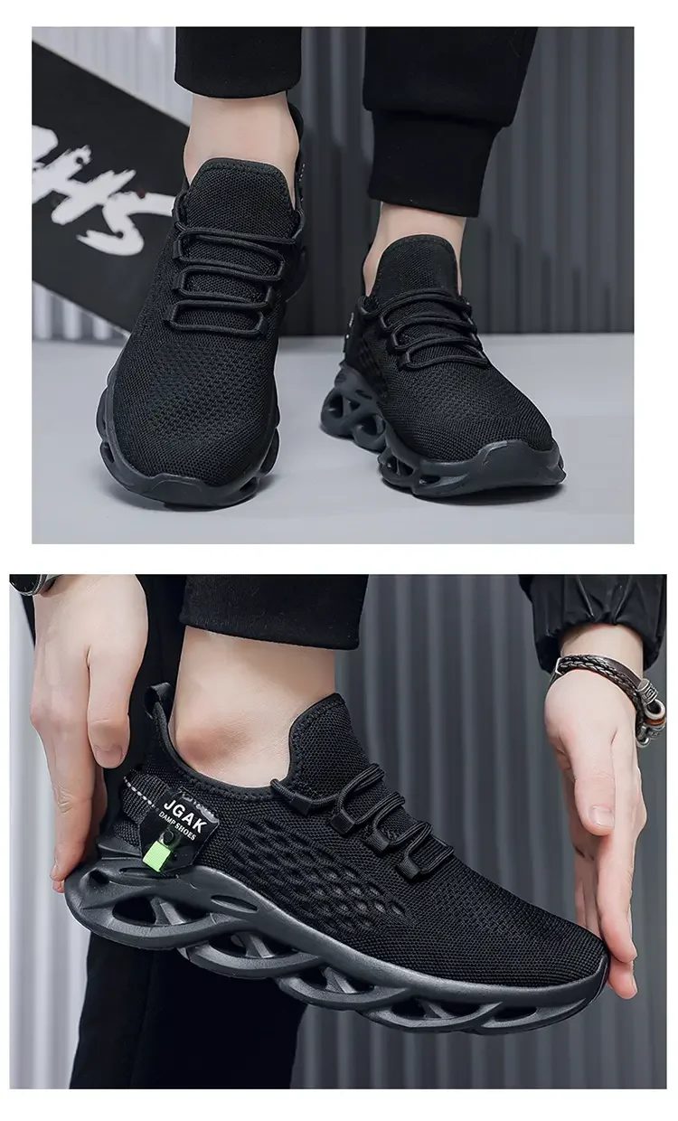 Sommer Herren Sport-Laufschuhe Schwarze Jogging-Sneaker Freizeitschuhe Outdoor Atmungsaktives Mesh Damen Leichte Stoßdämpfung Übergrößen – Detail 3